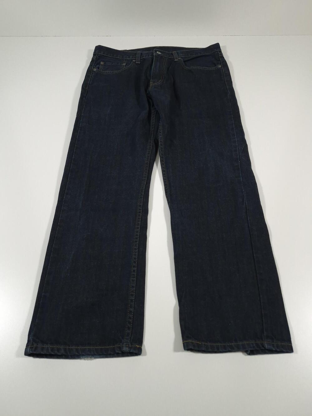 Levis 559 Relaxed Straight Jeans Mens 34x30 Dark Wash Blue 5 Pocket Denim